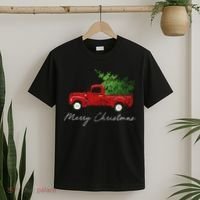 Vintage Wagon Christmas Truck T-Shirt thumb 2