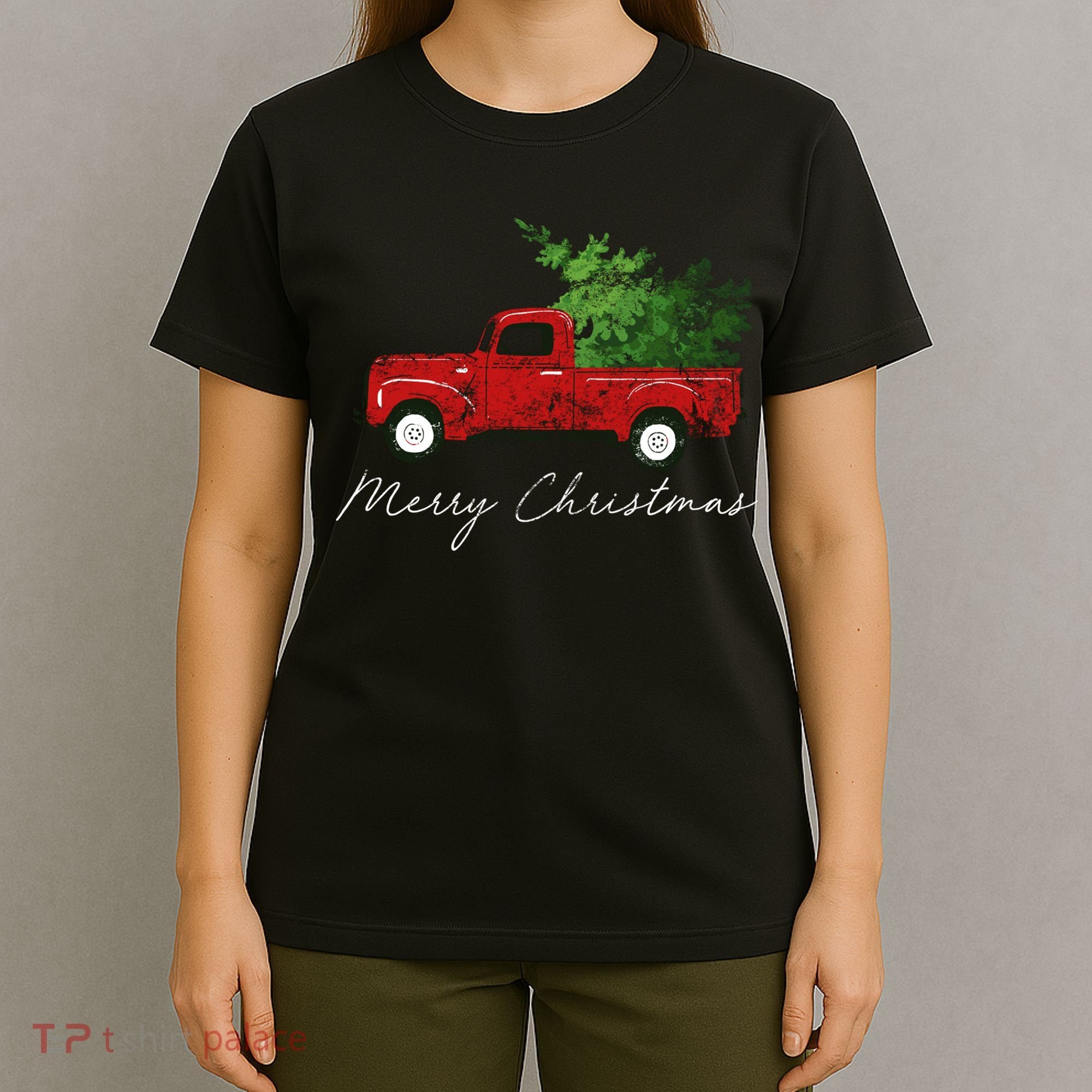 Vintage Wagon Christmas Truck T-Shirt