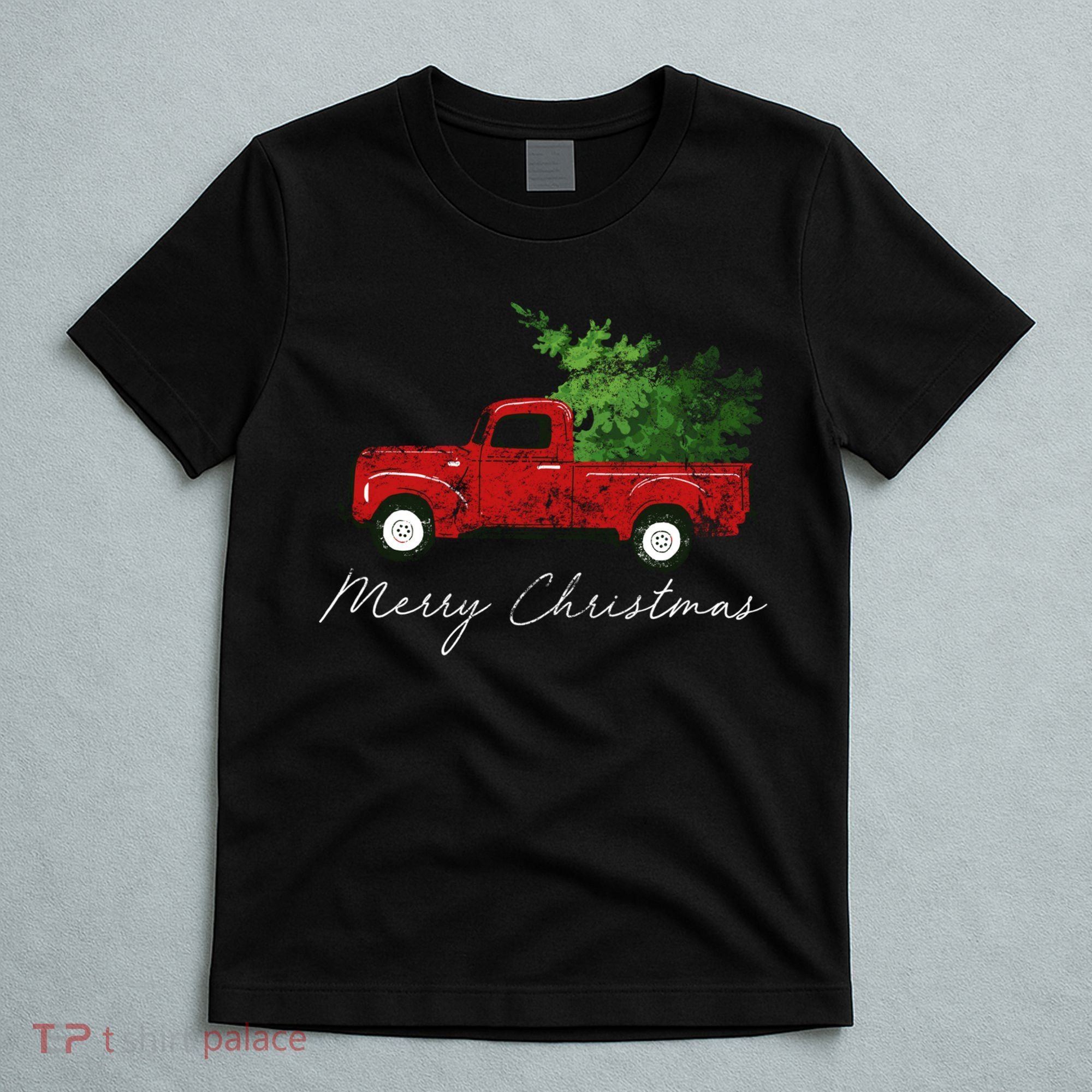 Vintage Wagon Christmas Truck T-Shirt