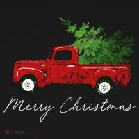 Vintage Wagon Christmas Truck T-Shirt thumb 7