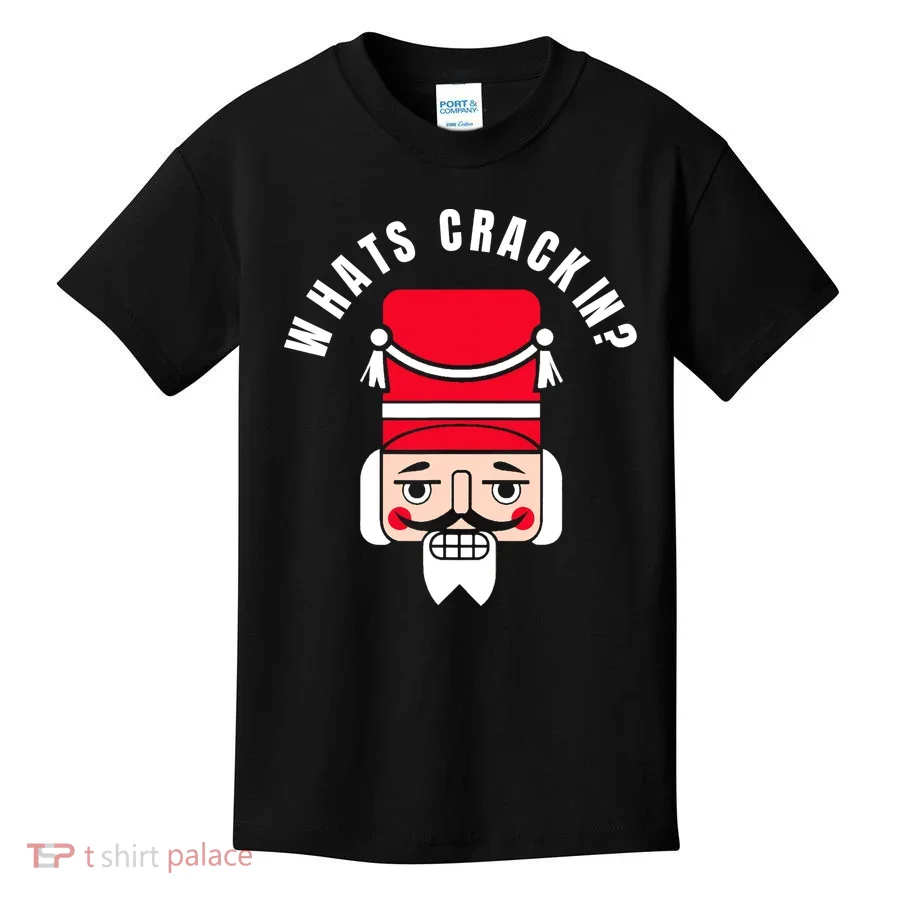 Vintage Whats Crackin Funny Christmas Nutcracker Kids T-Shirt
