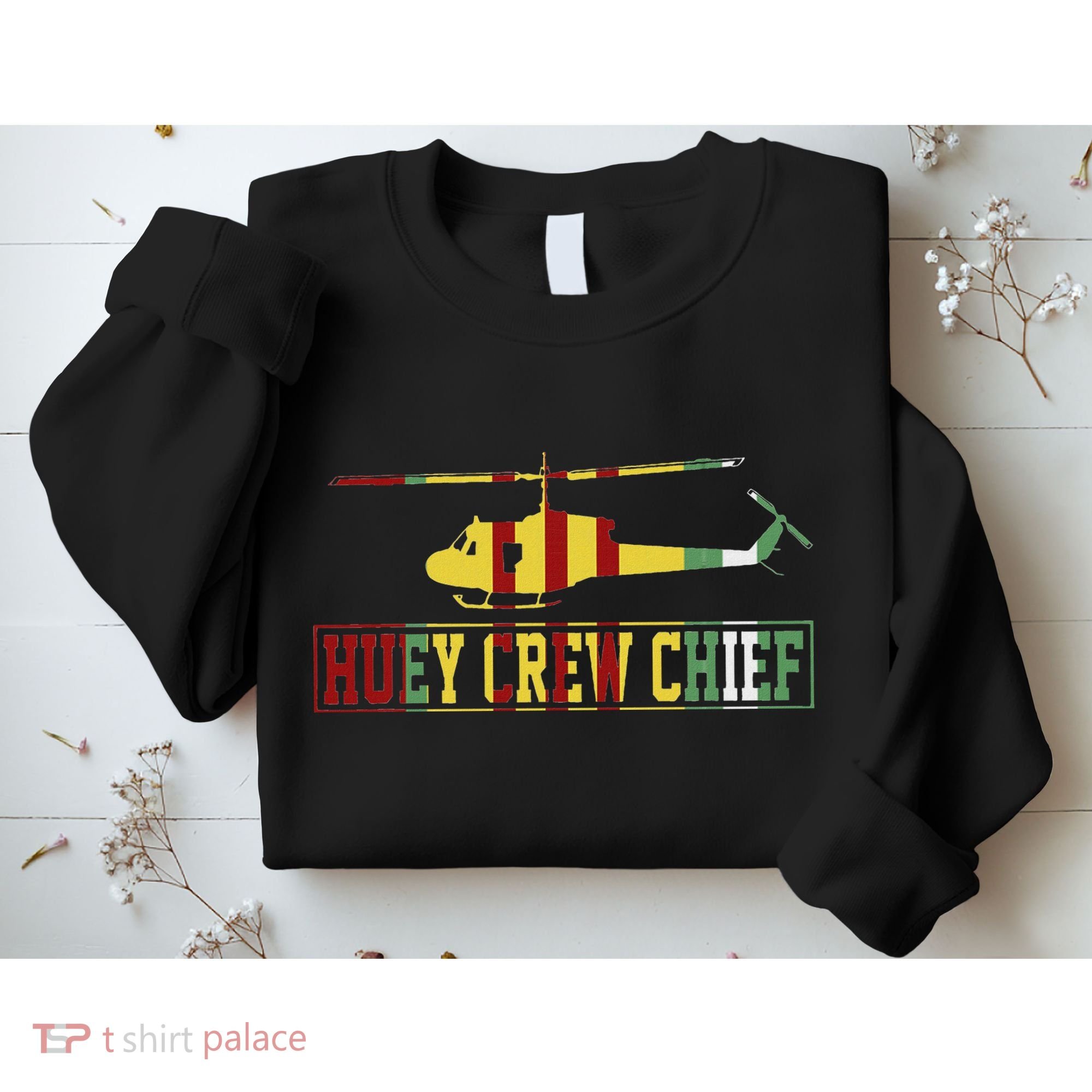 Vietnam War Crew Chief Uh1 Huey Crew Chief Vietnam Veteran Sweatshirt