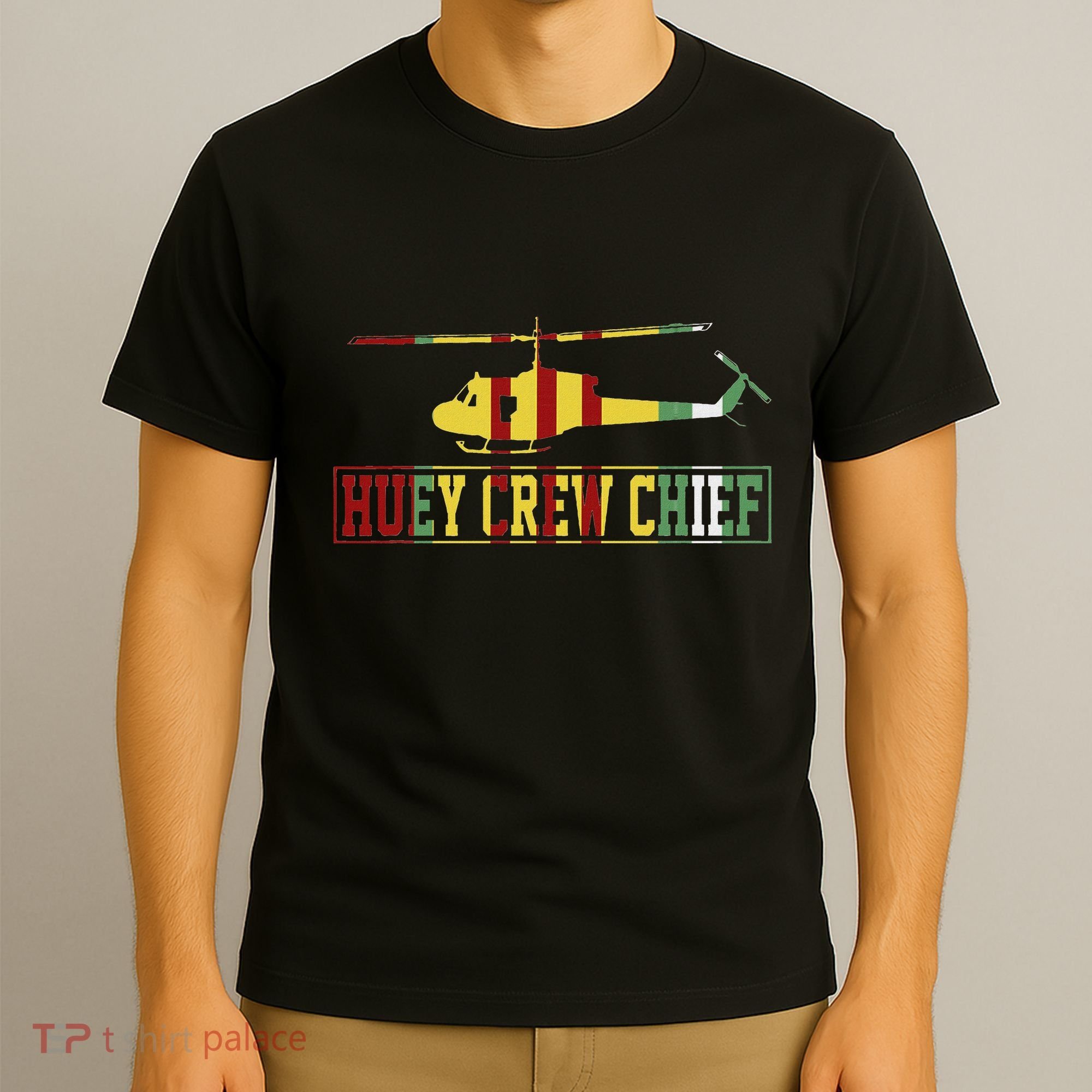 Vietnam War Crew Chief Uh1 Huey Crew Chief Vietnam Veteran T-Shirt