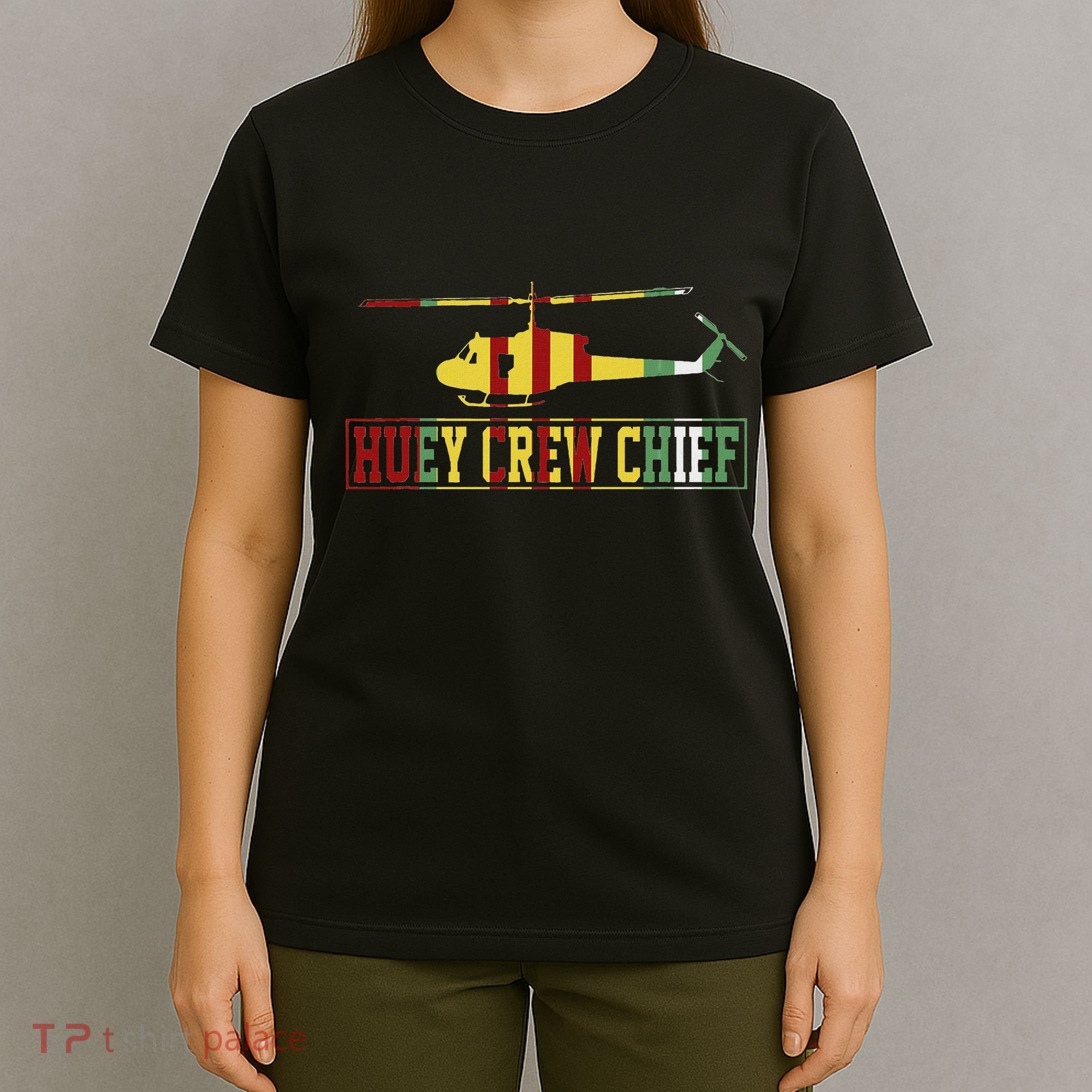Vietnam War Crew Chief Uh1 Huey Crew Chief Vietnam Veteran T-Shirt