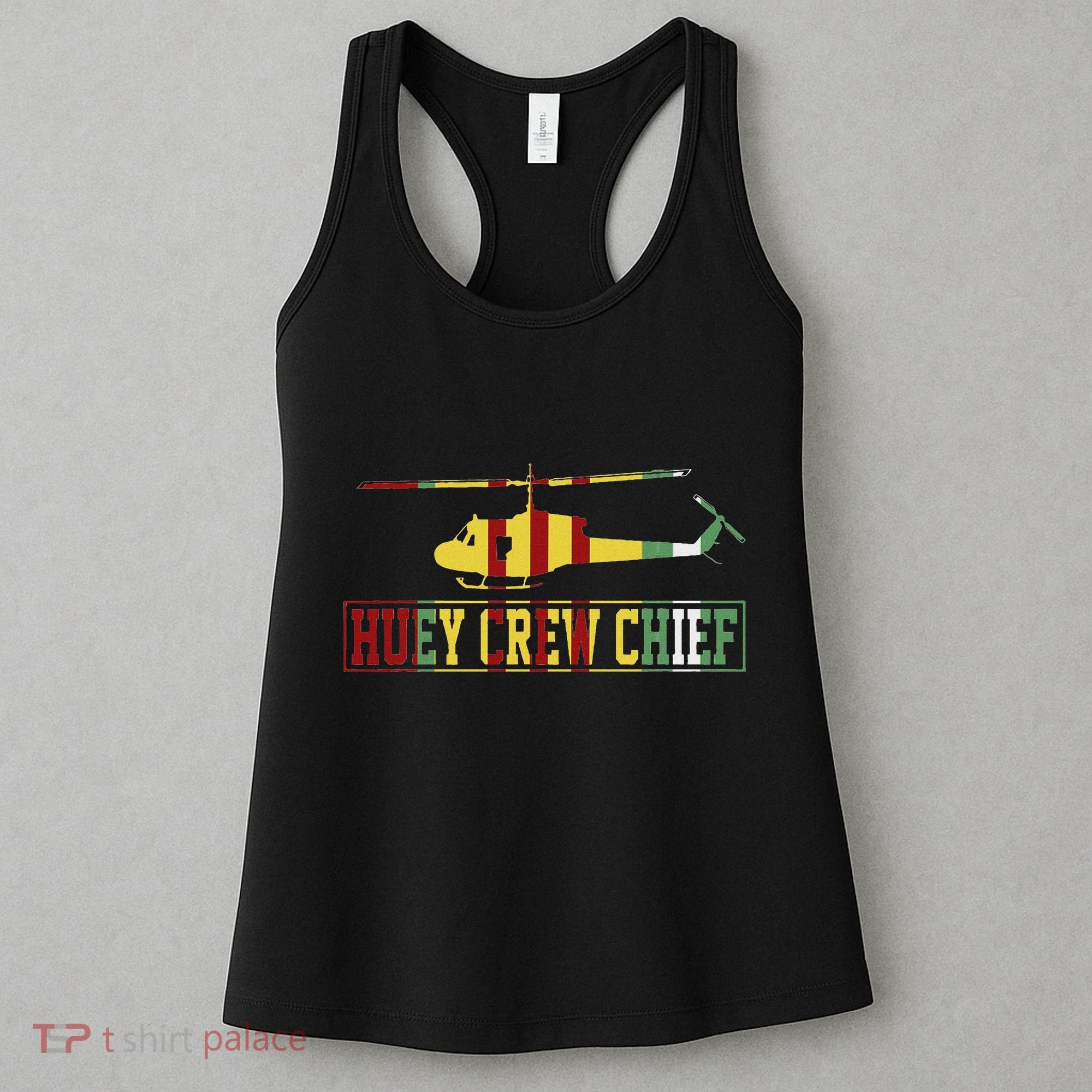 Vietnam War Crew Chief Uh1 Huey Crew Chief Vietnam Veteran Women's Tank Top