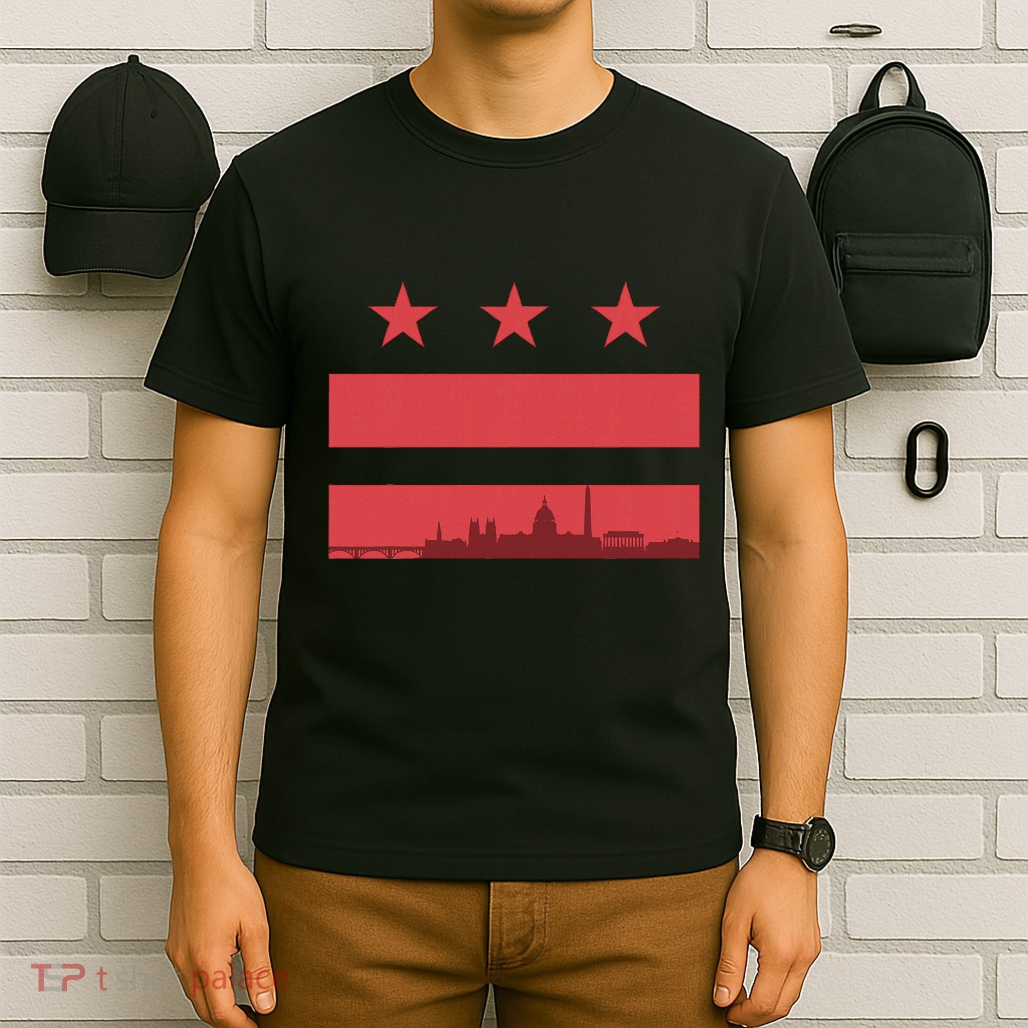 Vintage Washington Dc Retro Flag T-Shirt