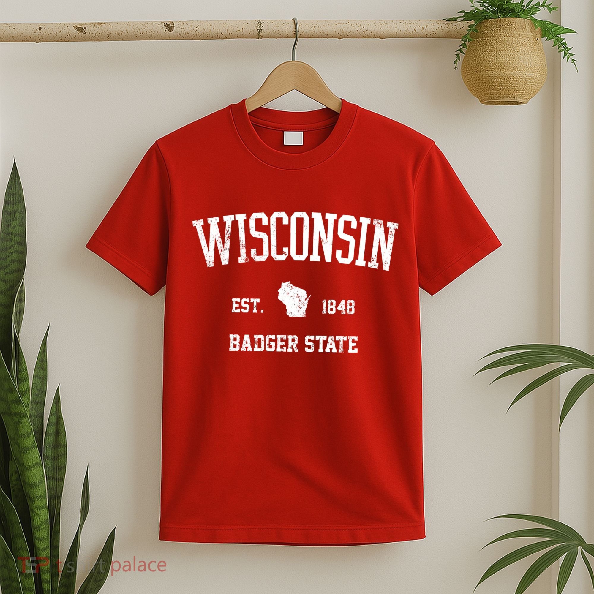 Vintage Wisconsin Est 1849 Badger State T-Shirt