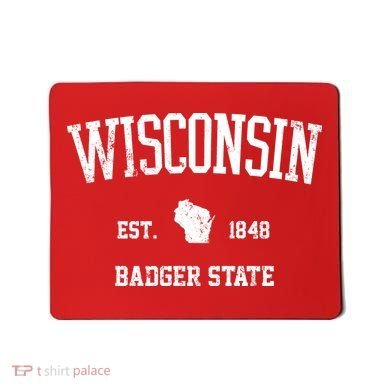 Vintage Wisconsin Est 1849 Badger State Mousepad