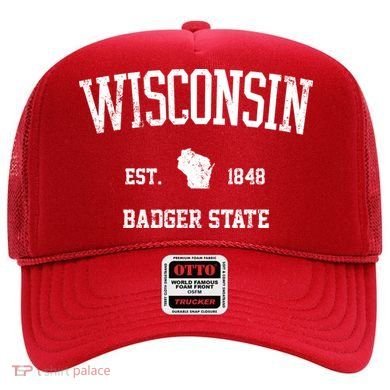 Vintage Wisconsin Est 1849 Badger State Hat