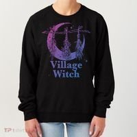 Village Witch Funny Saying Sarcastic Witchcraft Cool Witch Cool Gift Women's Sweatshirt thumb 0