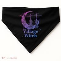 Village Witch Funny Saying Sarcastic Witchcraft Cool Witch Cool Gift USA-Made Doggie Bandana thumb 0