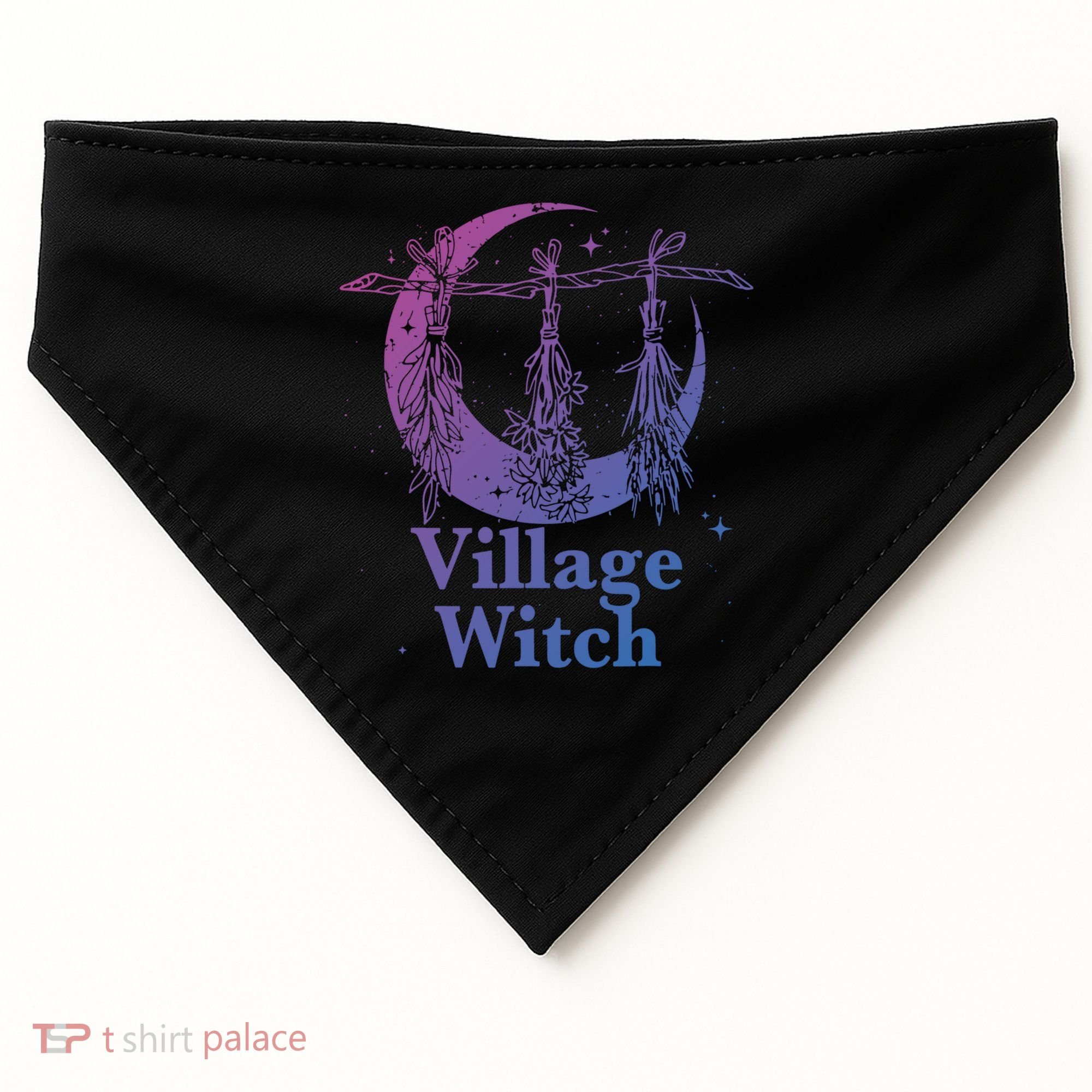 Village Witch Funny Saying Sarcastic Witchcraft Cool Witch Cool Gift USA-Made Doggie Bandana