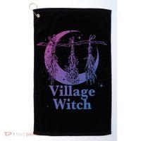 Village Witch Funny Saying Sarcastic Witchcraft Cool Witch Cool Gift Golf Towel thumb 0