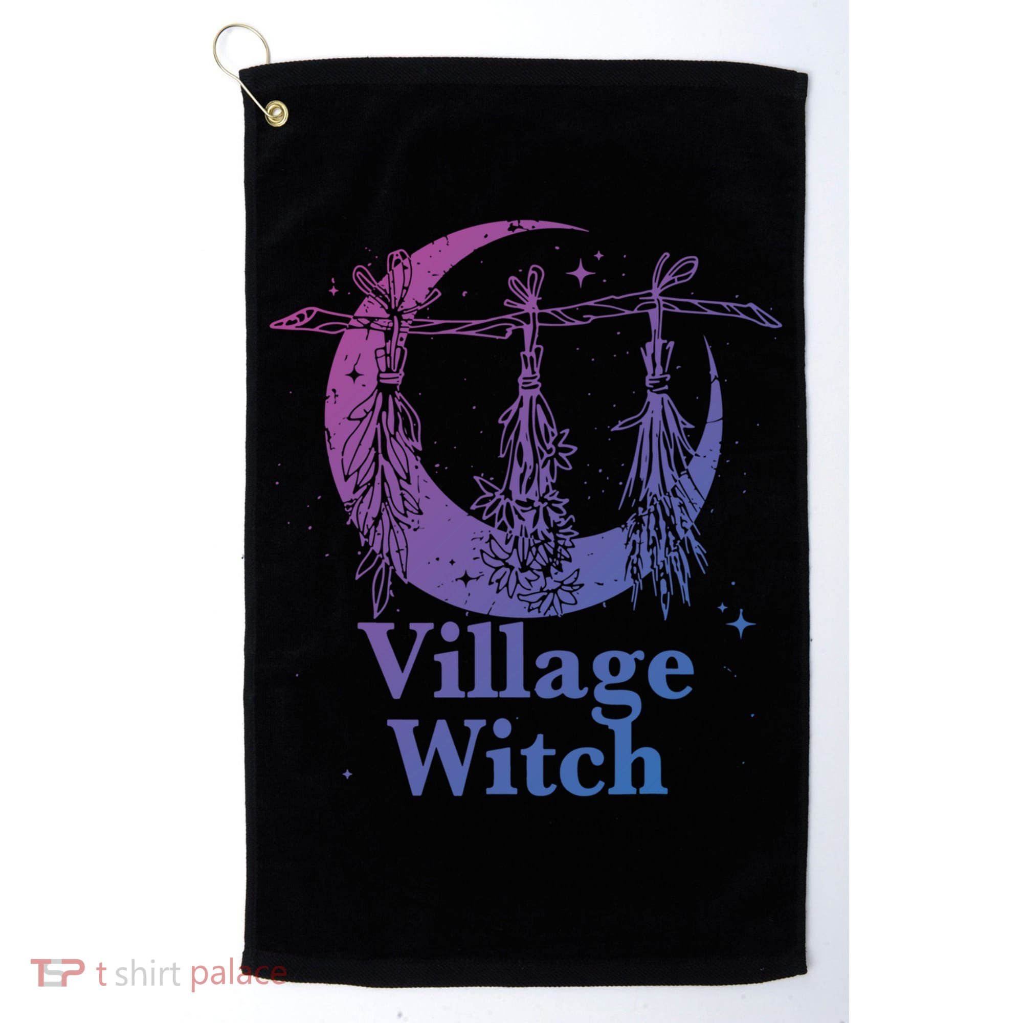 Village Witch Funny Saying Sarcastic Witchcraft Cool Witch Cool Gift Golf Towel