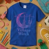Village Witch Funny Saying Sarcastic Witchcraft Cool Witch Cool Gift Kids T-Shirt thumb 3
