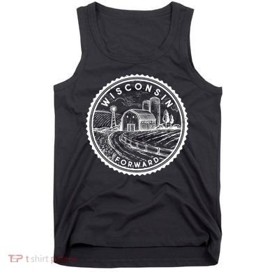 Vintage Wisconsin Forward Farmland Emblem Seal Tank Top