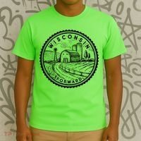 Vintage Wisconsin Forward Farmland Emblem Seal T-Shirt thumb 3