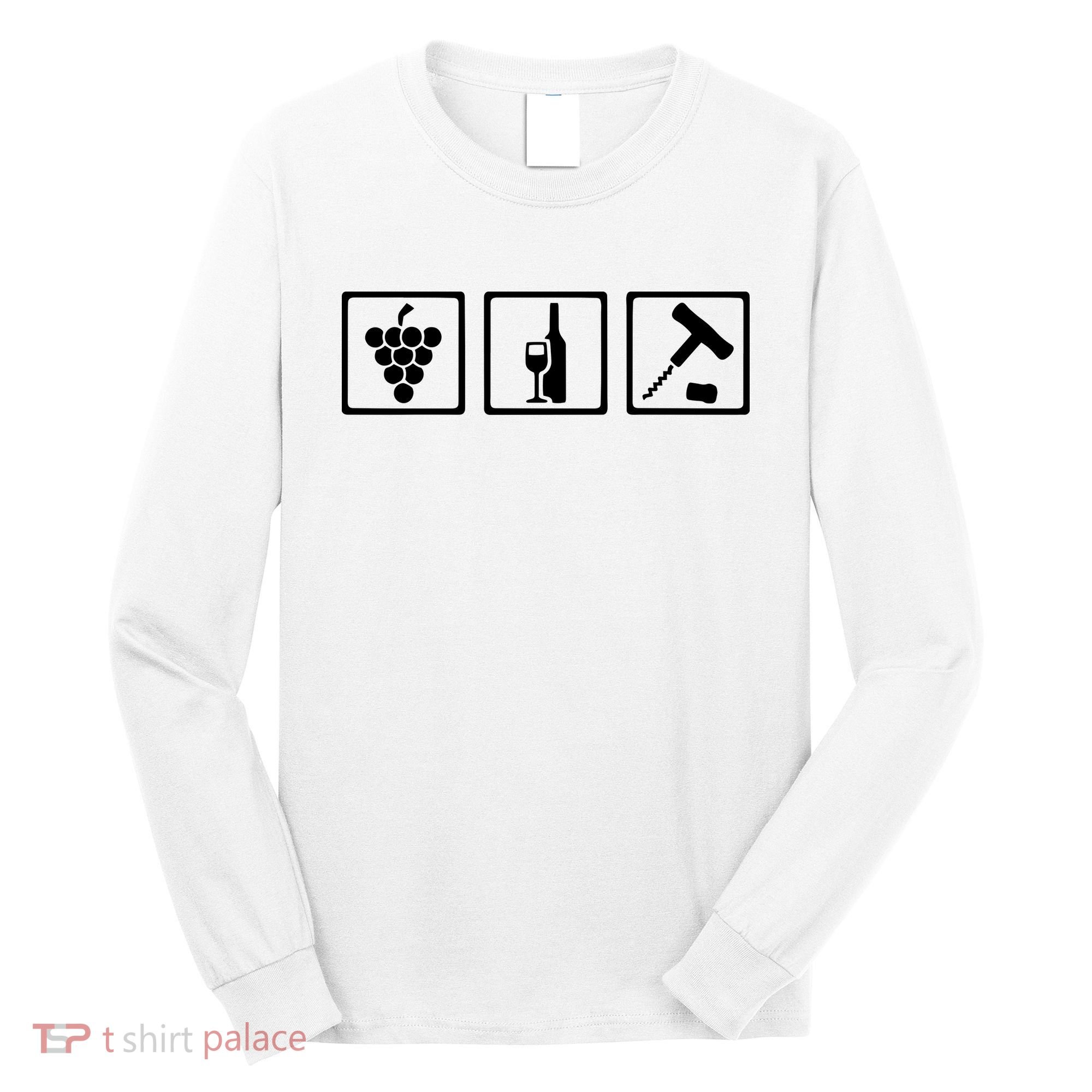 Vintner Wine Grapes Corkscrewv Long Sleeve Shirt