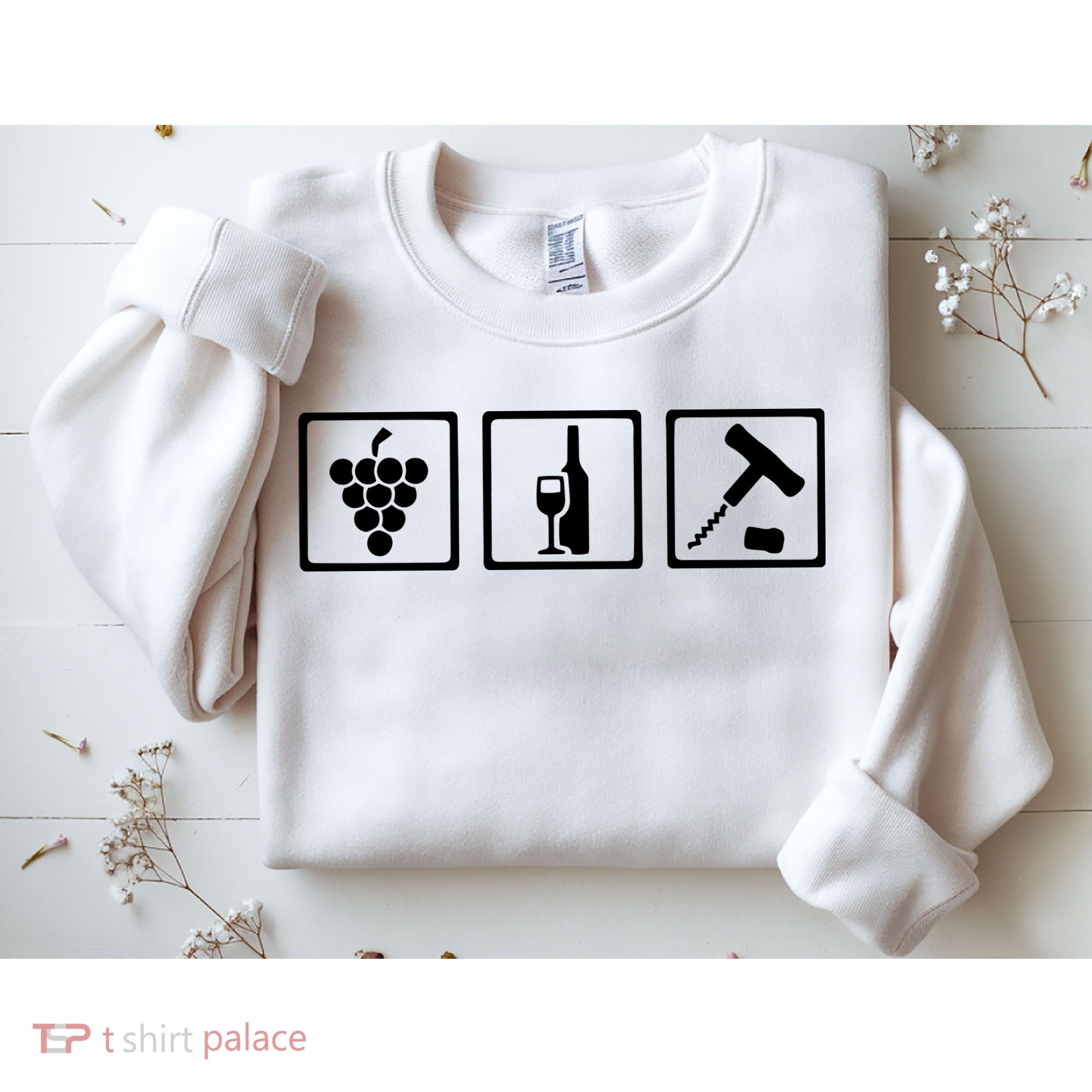 Vintner Wine Grapes Corkscrewv Sweatshirt