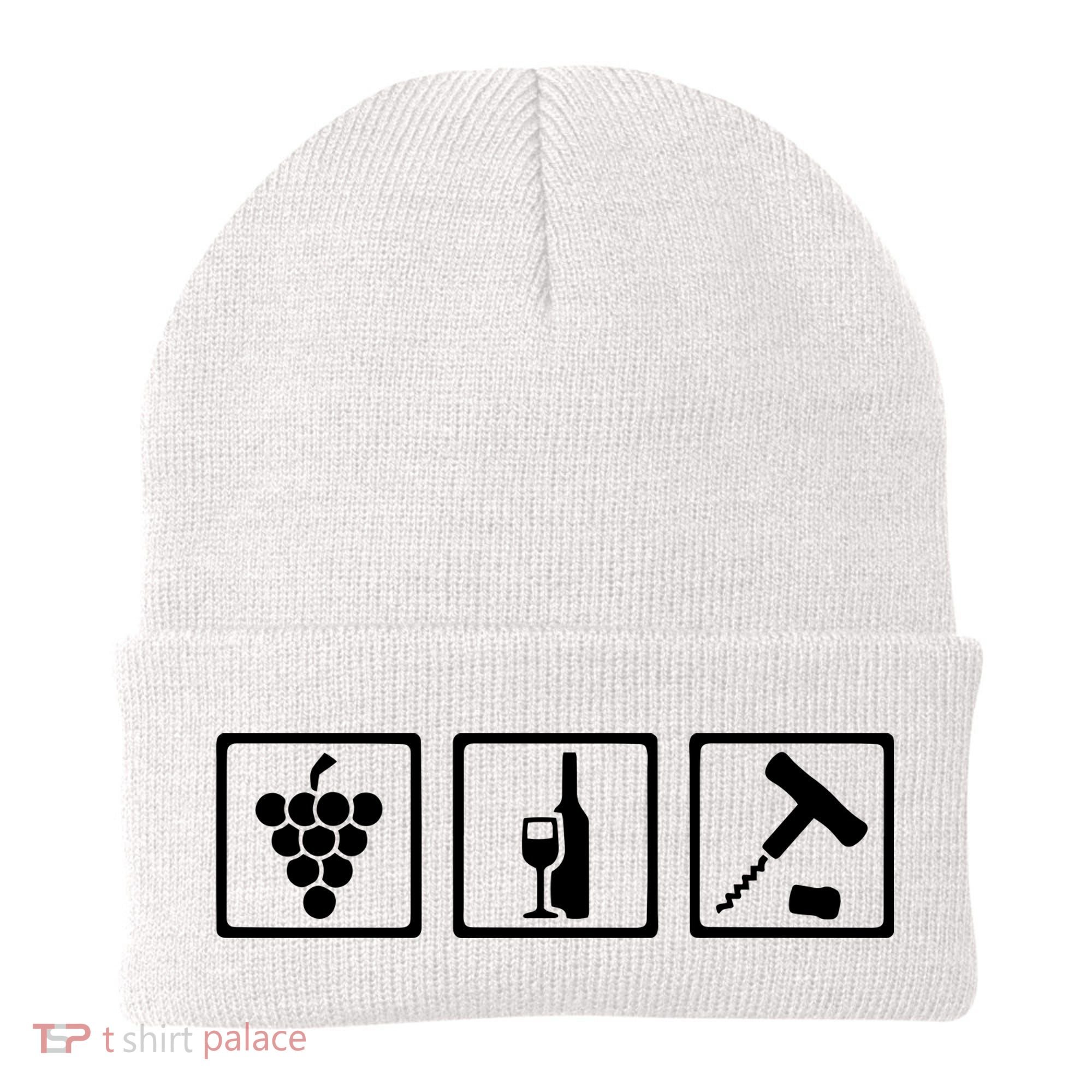 Vintner Wine Grapes Corkscrewv Beanie