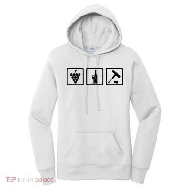 Vintner Wine Grapes Corkscrewv Women's Hoodie