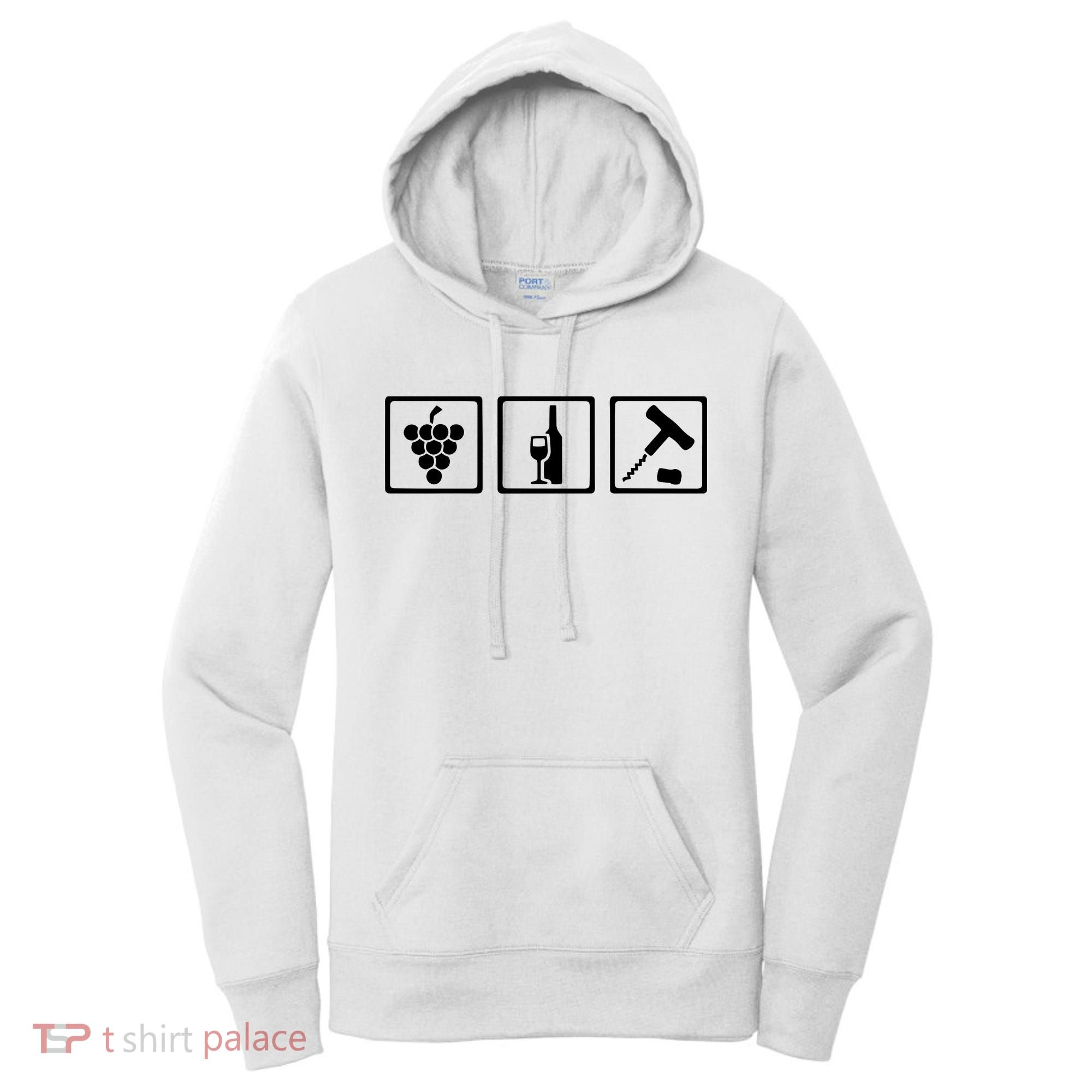 Vintner Wine Grapes Corkscrewv Women's Hoodie