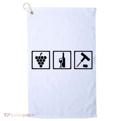 Vintner Wine Grapes Corkscrewv Golf Towel