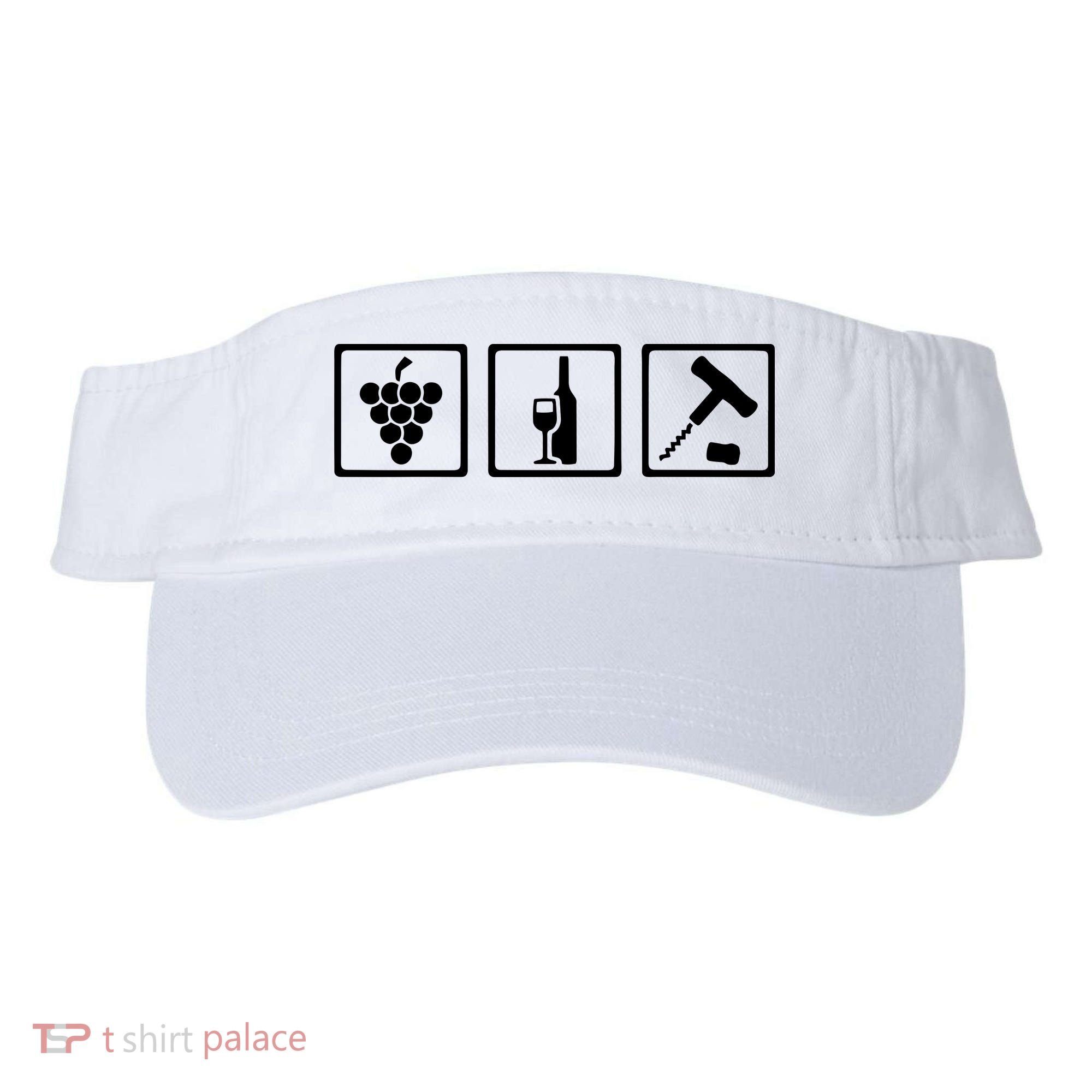 Vintner Wine Grapes Corkscrewv Visor