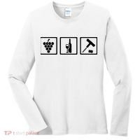 Vintner Wine Grapes Corkscrewv Women's Long Sleeve Shirt thumb 0