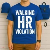 Vintage Walking HR Violation HR Human Resources Nightmare T-Shirt thumb 6