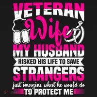 Veteran Wife Husband Soldier Saying For Military Polo thumb 3
