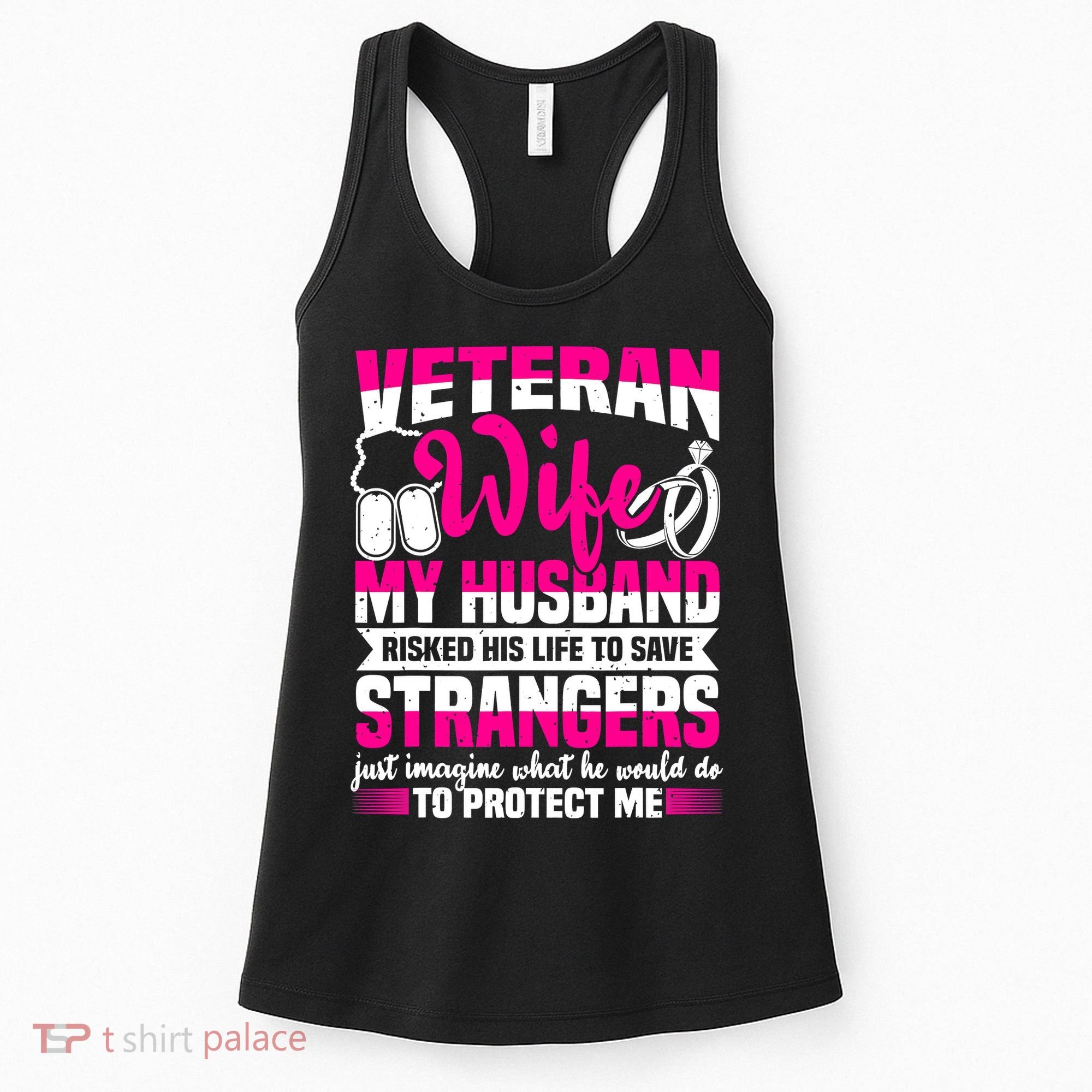 Veteran Wife Husband Soldier Saying For Military Women's Tank Top