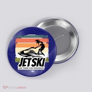 Vintage Water Jet Ski Fun Beach Retro Jet Ski Gift Button