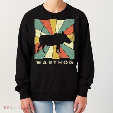 Vintage Warthog Lover Retro Style Animal Women's Sweatshirt