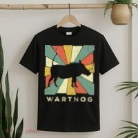 Vintage Warthog Lover Retro Style Animal T-Shirt thumb 2