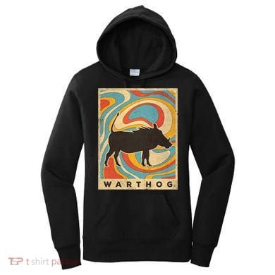 Vintage Warthog Lover Animal Retro Style Funny Gift Women's Hoodie