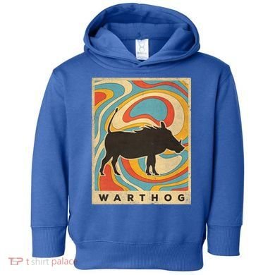 Vintage Warthog Lover Animal Retro Style Funny Gift Toddler Hoodie