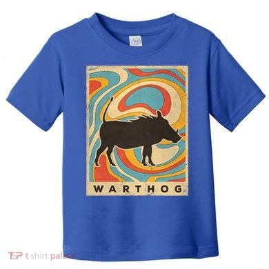 Vintage Warthog Lover Animal Retro Style Funny Gift Toddler T-Shirt