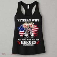 Veteran Wife Most People Never Meet Their Heroes Veteran Day Women's Tank Top thumb 3