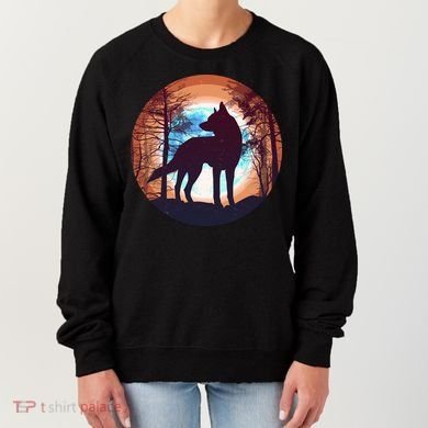 Vintage Wolf Moon Forest Women's Sweatshirt