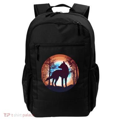 Vintage Wolf Moon Forest Backpack