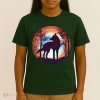 Vintage Wolf Moon Forest T-Shirt thumb 4