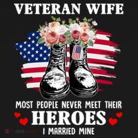 Veteran Wife Most People Never Meet Their Heroes Veteran Day Gift Women's Hoodie thumb 2