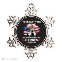 Veteran Wife Most People Never Meet Their Heroes Veteran Day Gift Ornament thumb 0