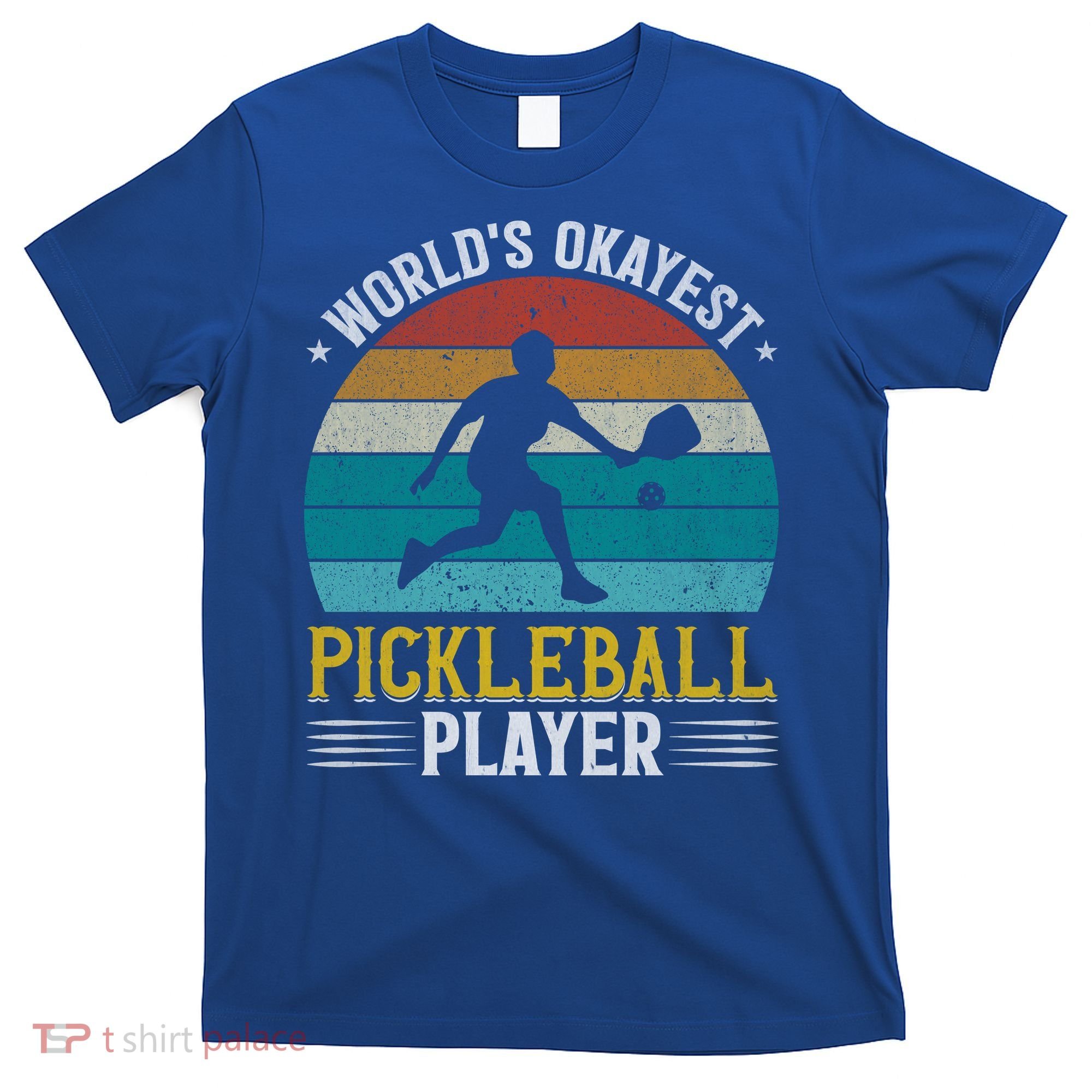 Vintage Worlds Okayest Pickleball Player Paddle T-Shirt