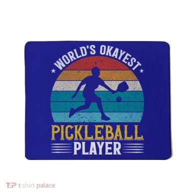 Vintage Worlds Okayest Pickleball Player Paddle Mousepad