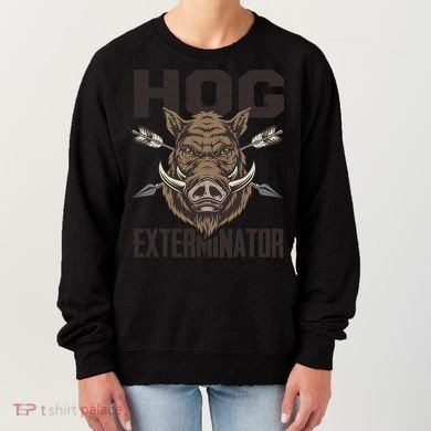 Vintage Wild Pig Hunt Hunting Hog Exterminator Boar Hunter Women's Sweatshirt