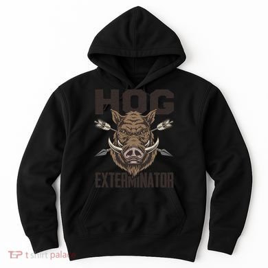 Vintage Wild Pig Hunt Hunting Hog Exterminator Boar Hunter Hoodie