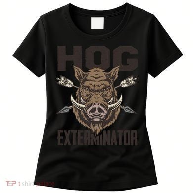 Vintage Wild Pig Hunt Hunting Hog Exterminator Boar Hunter Women's T-Shirt