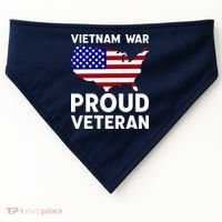 Vietnam War Proud Veteran USA-Made Doggie Bandana thumb 0